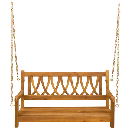 Haveslynge bænk Naturfarvet 110 x 56 x 58 cm Massivt Akacietræ