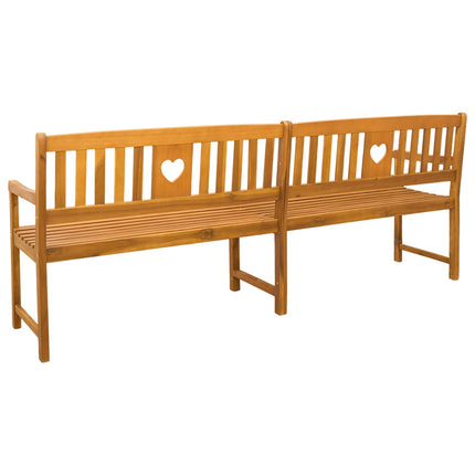 Udendørs bænk Naturfarvet 220 x 55,5 x 90 cm Massivt Akacietræ