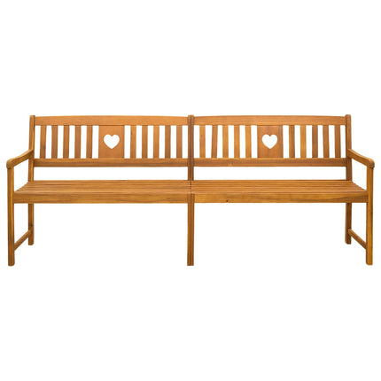 Udendørs bænk Naturfarvet 220 x 55,5 x 90 cm Massivt Akacietræ