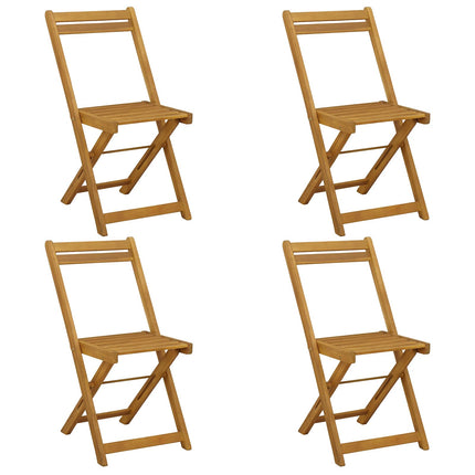 Foldbare Havestole 4 pcs Naturfarvet 40 x 53 x 80 cm