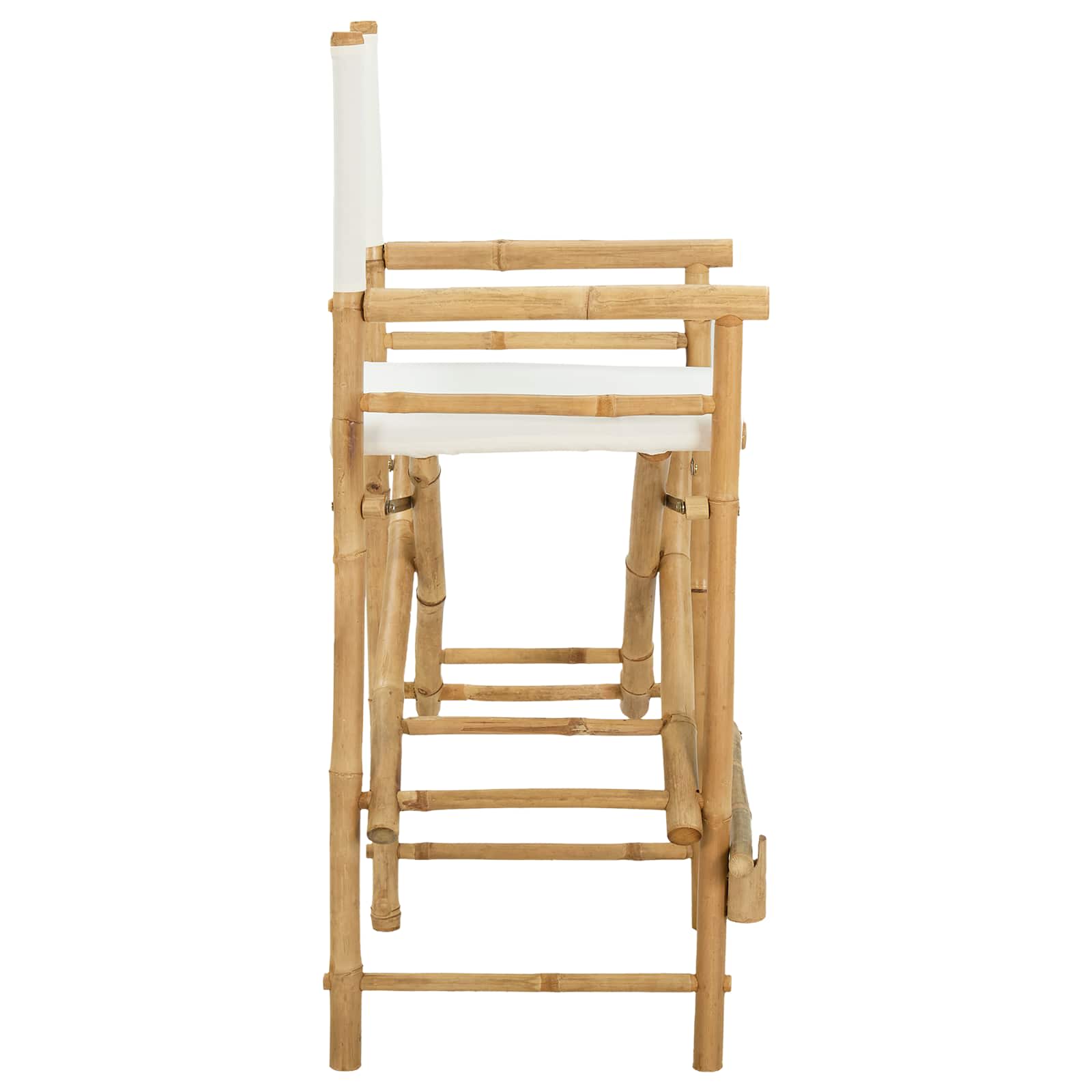 Folding Directors Stol 2 pcs Naturfarvet Bambus