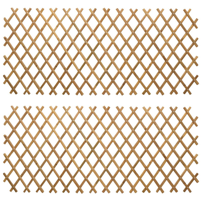 Udvidelig espalierhegn 2 stk. 100 x 105 cm Bambus Lys Brun