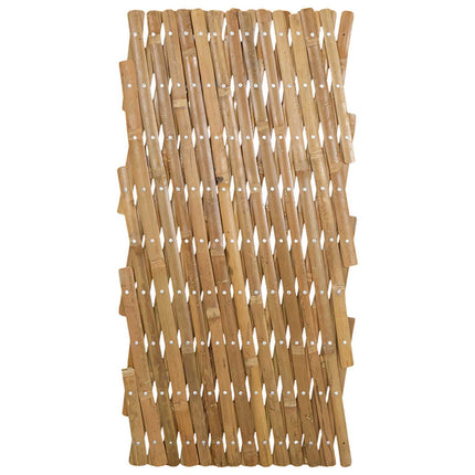 Udvidelig espalierhegn 2 stk. 100 x 105 cm Bambus Lys Brun