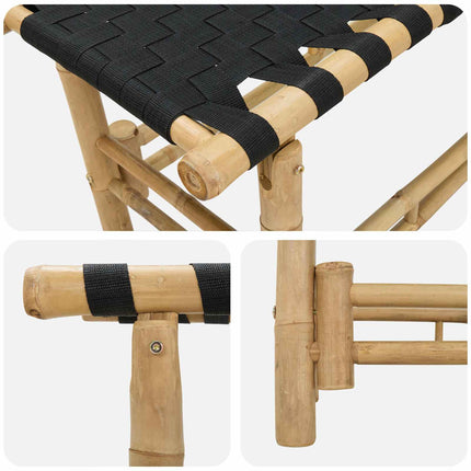 Havebænk 80 x 38 x 40 cm Bambus Naturfarvet Rektangulær