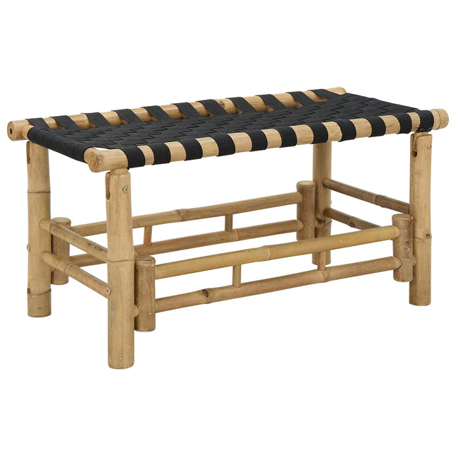 Havebænk 80 x 38 x 40 cm Bambus Naturfarvet Rektangulær