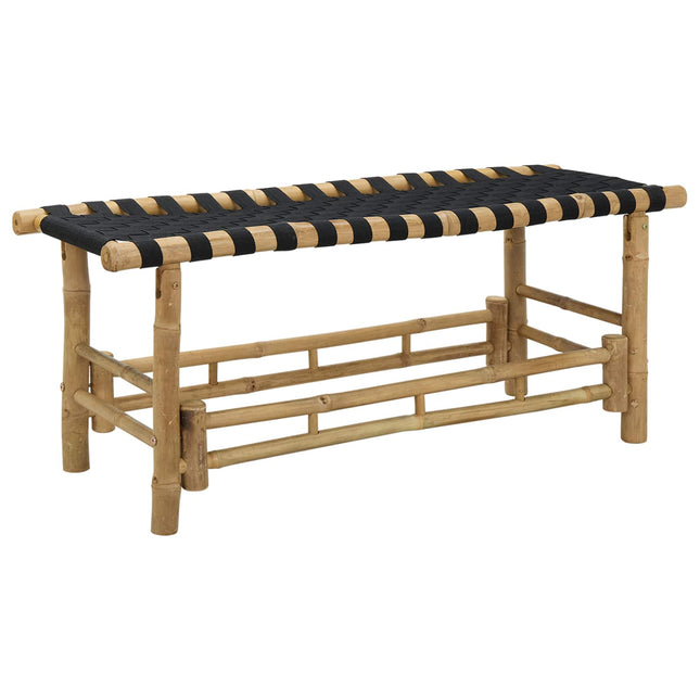 Havebænk 110 x 38 x 40 cm Bambus Naturfarvet Rektangulær