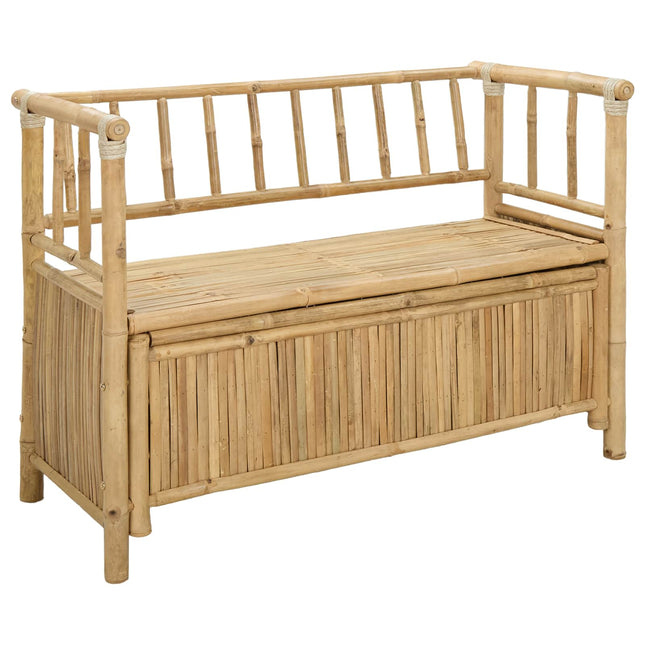 Have opbevaringsbænk 110 x 47 x 80 cm Bambus Naturfarvet