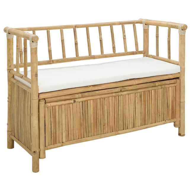 Have opbevaringsbænk 110 x 47 x 80 cm Bambus Naturfarvet