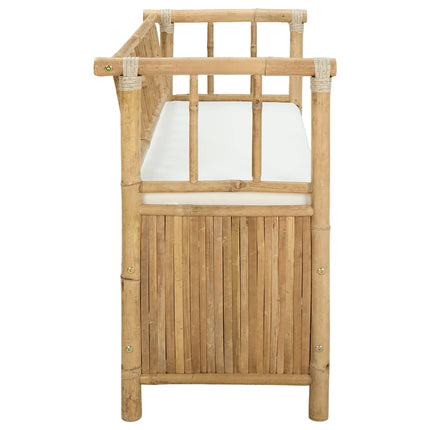 Have opbevaringsbænk 110 x 47 x 80 cm Bambus Naturfarvet
