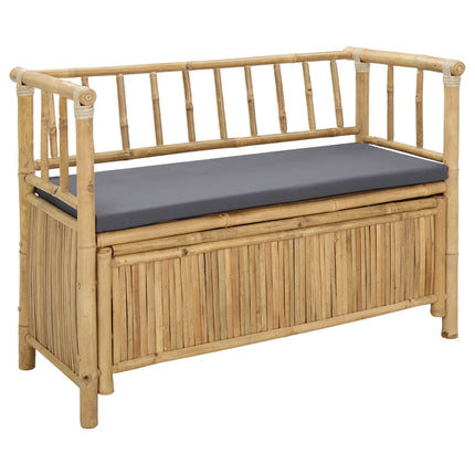 Have opbevaringsbænk 110 x 47 x 80 cm Bambus Naturfarvet