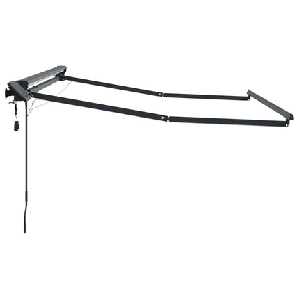 Manuel markise-ramme med LED-lys Antracit 2,5 x 2 m Aluminium