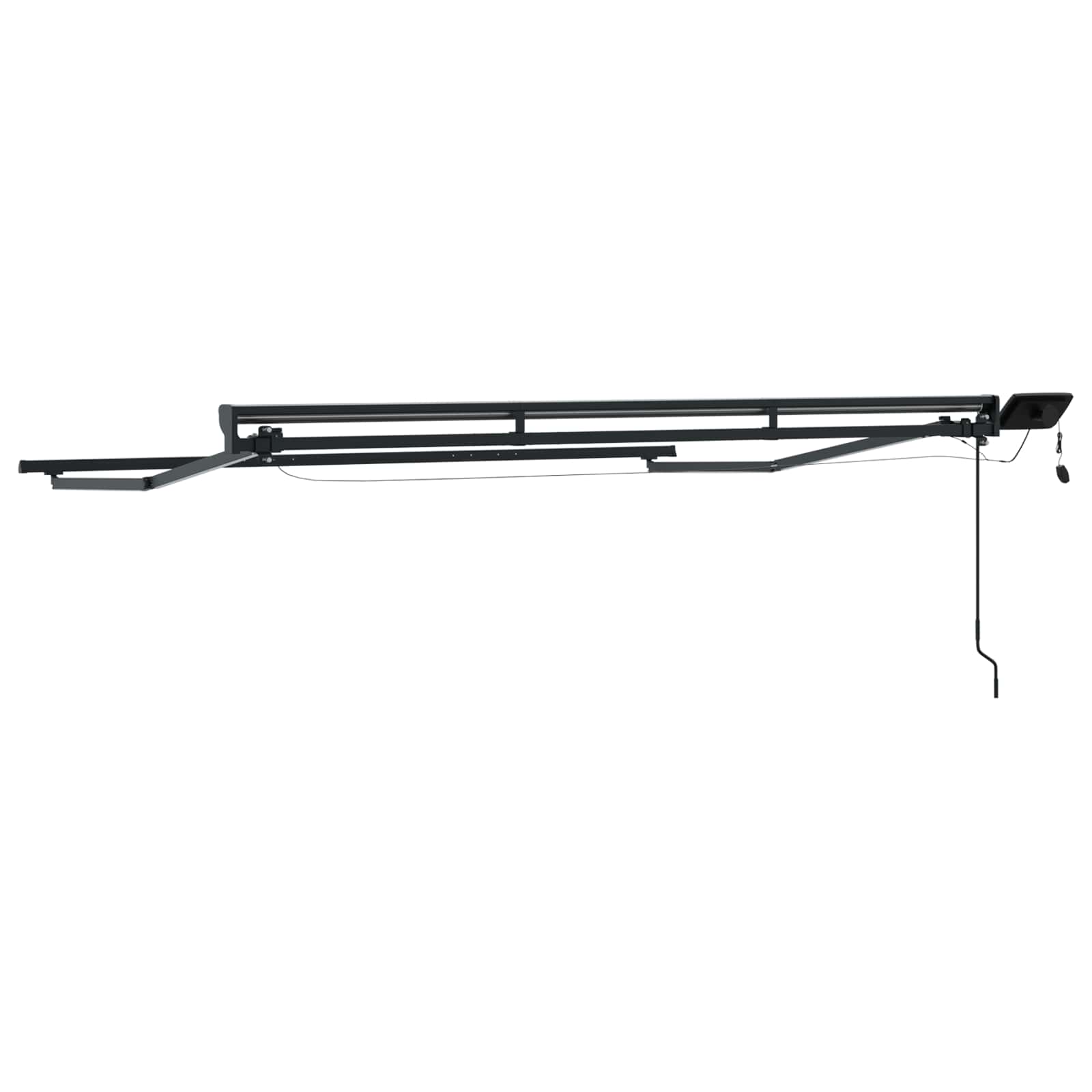 Manuel markise-ramme med LED-lys Antracit 3 x 2 m Aluminium