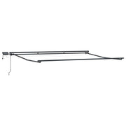 Manuel markise-ramme med LED-lys Antracit 4 × 3,5 m Aluminium