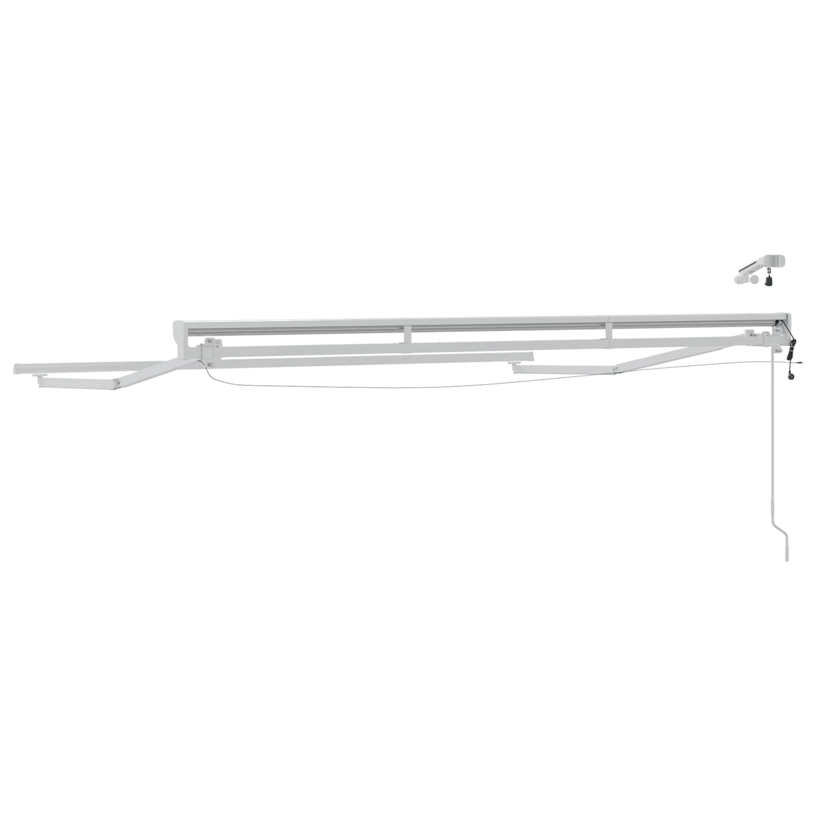 Elektrisk Markisedugramme med LED Hvid 2,5 x 2 m Aluminium