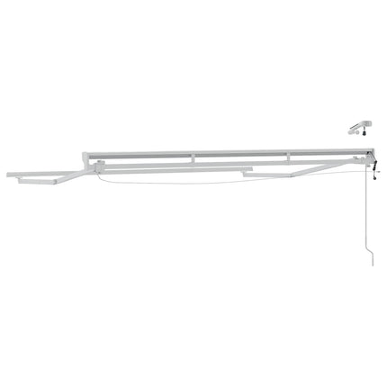 Elektrisk Markisedugramme med LED Hvid 3 x 2,5 m Aluminium