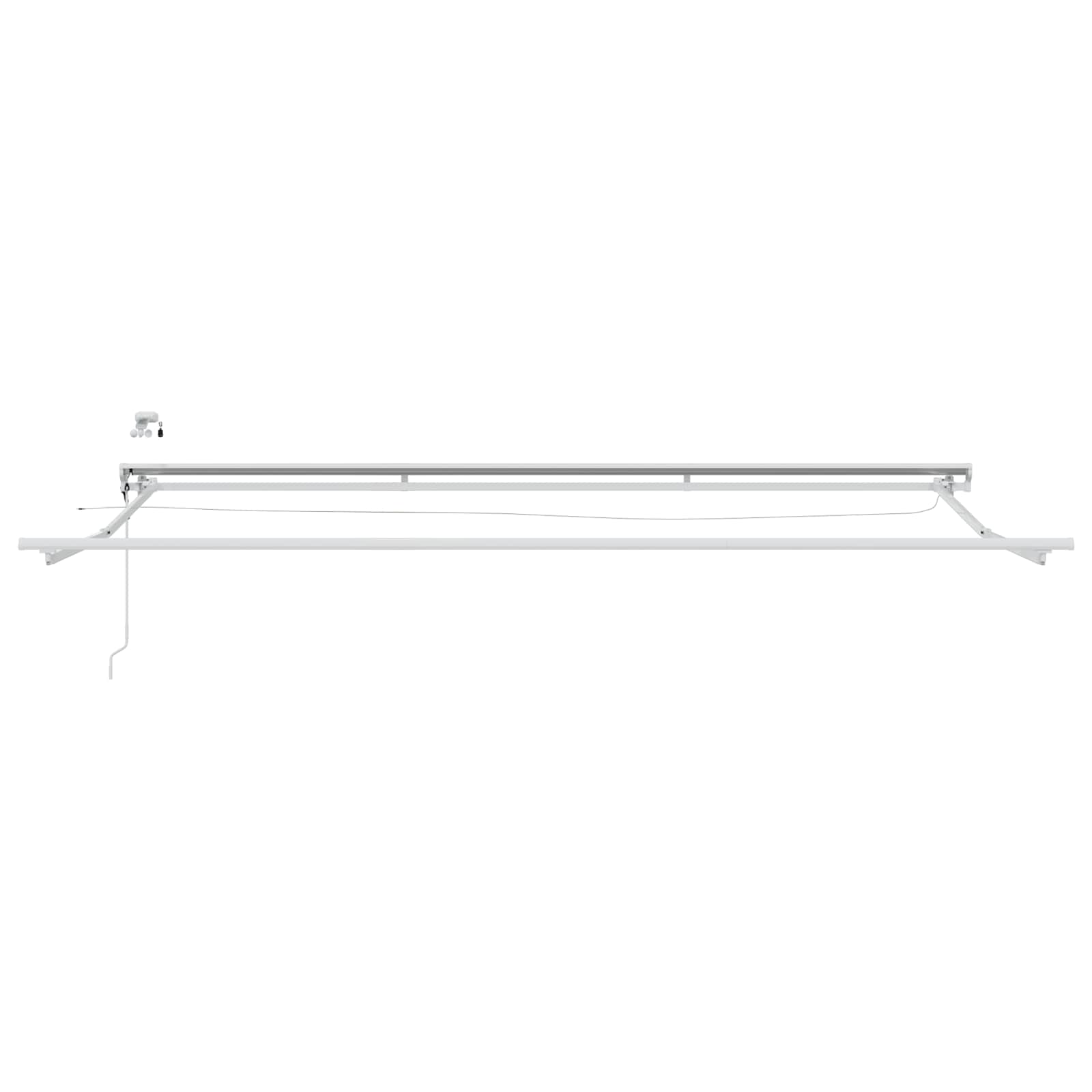 Elektrisk Markisedugramme med LED Hvid 5 x 3 m Aluminium