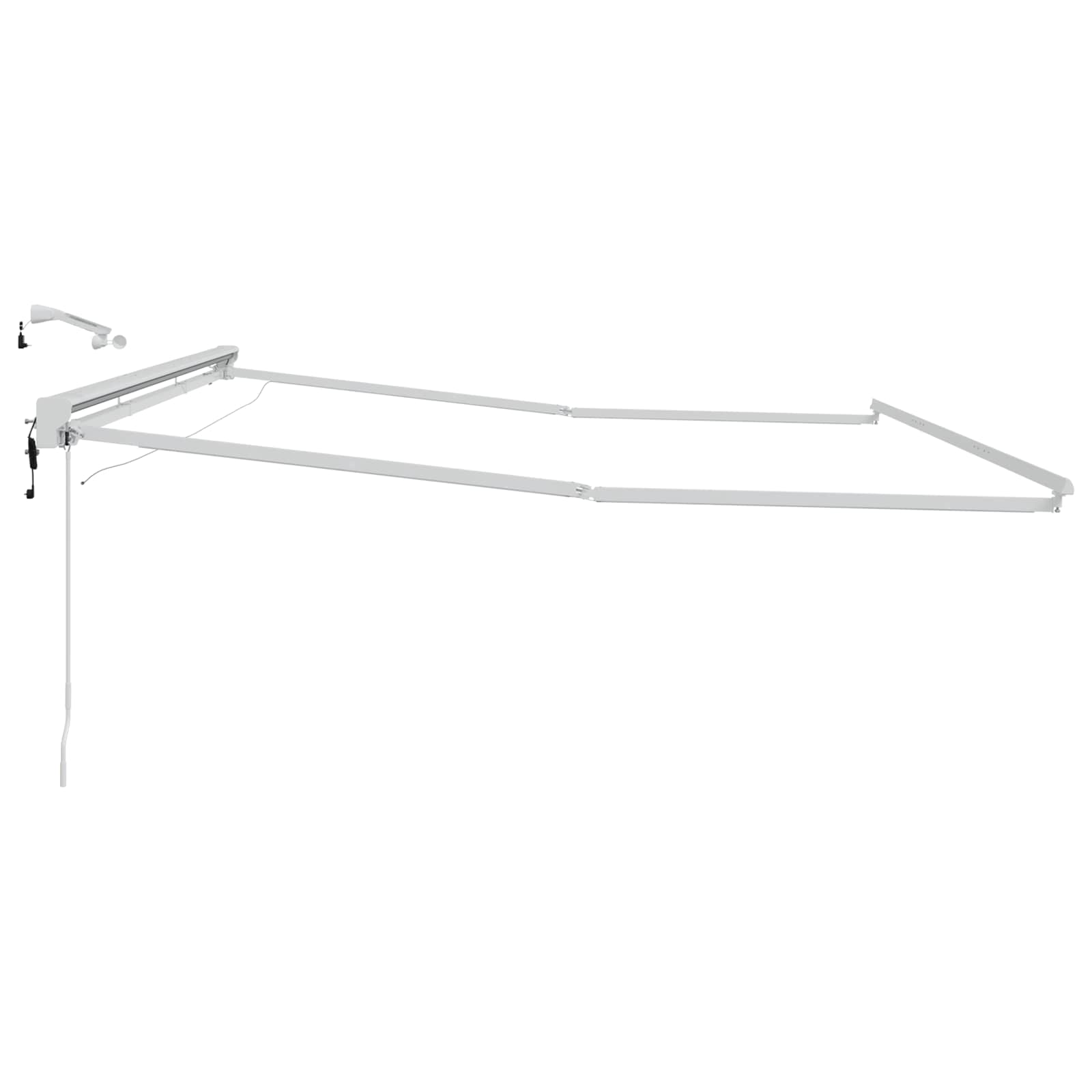 Elektrisk Markisedugramme med LED Hvid 5 x 3 m Aluminium