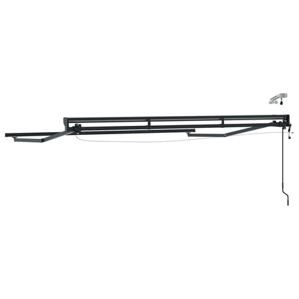 Elektrisk Markisedugramme med LED Antracit 3 x 2,5 m Aluminium