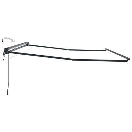 Elektrisk Markisedugramme med LED Antracit 4 × 3,5 m Aluminium