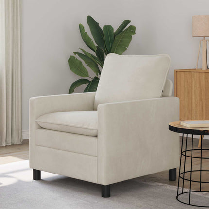 Sofa Cremefarvet 76 x 81 x 87,5 cm Fløjl