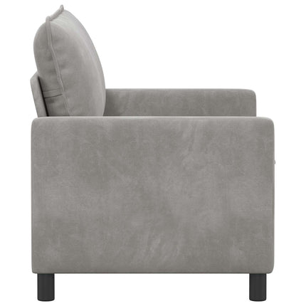 Sofa Lysegrå 126 x 81 x 87,5 cm Fløjl