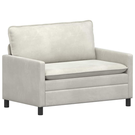 Sofa Cremefarvet 126 x 81 x 87,5 cm Fløjl
