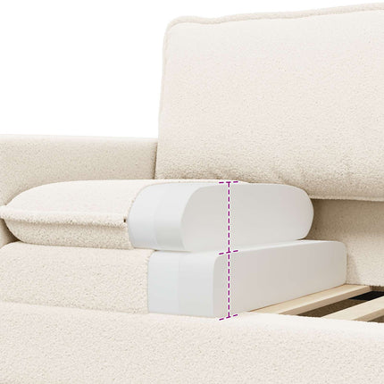 Sofa Cremefarvet 126 x 81 x 87,5 cm Stof