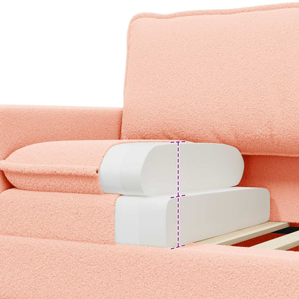 Sofa Lyserød 126 x 81 x 87,5 cm Stof