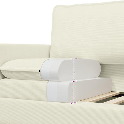 Sofa Cremefarvet 126 x 81 x 87,5 cm Stof