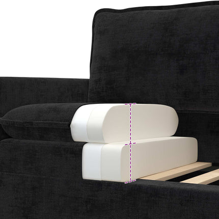 Sofa Sort 126 x 81 x 87,5 cm Polyester
