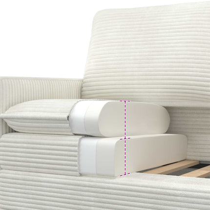 Sofa Cremefarvet 126 x 81 x 87,5 cm Polyester