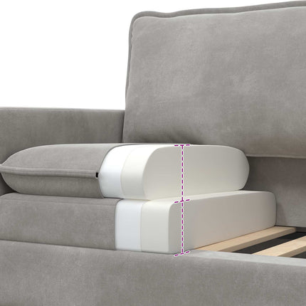 Sofa Lysegrå 156 x 81 x 87,5 cm Fløjl