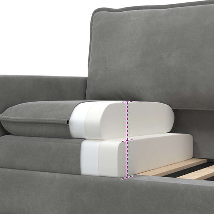 Sofa Mørkegrå 156 x 81 x 87,5 cm Fløjl