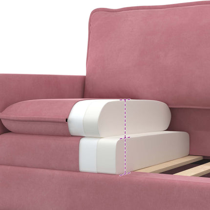 Sofa Lyserød 156 x 81 x 87,5 cm Fløjl