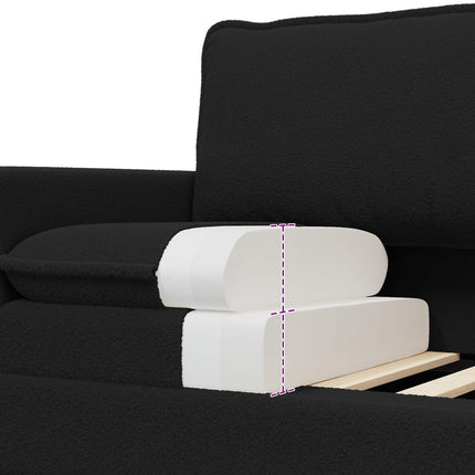 Sofa Sort 156 x 81 x 87,5 cm Stof