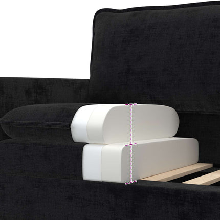 Sofa Sort 156 x 81 x 87,5 cm Polyester
