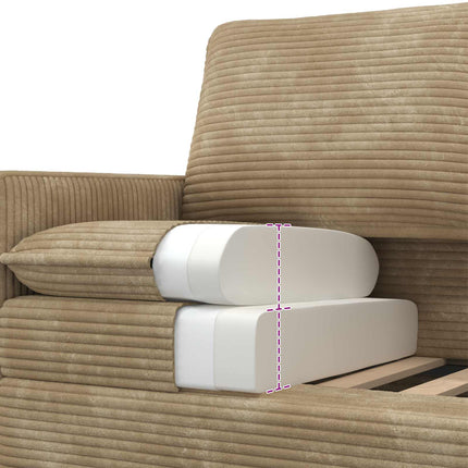 Sofa Gråbrun 156 x 81 x 87,5 cm Polyester