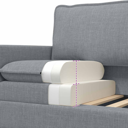 Sofa Lysegrå 196 x 81 x 87,5 cm Stof
