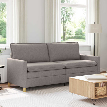 Sofa Gråbrun 196 x 81 x 87,5 cm Stof