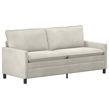 Sofa Cremefarvet 196 x 81 x 87,5 cm Fløjl