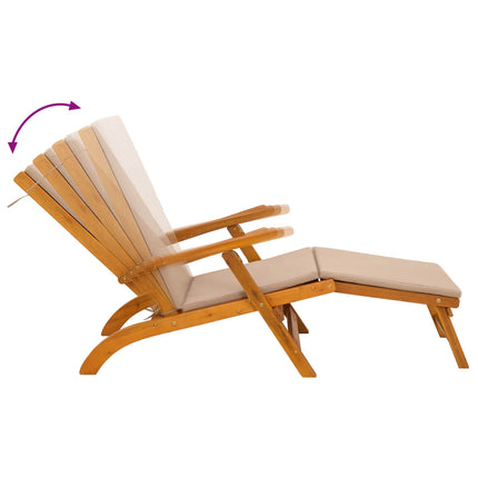 Reclinerende og foldbar liggestol Massivt Akacietræ