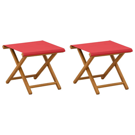 Havestol 2 pcs Massiv Eucalyptus Træ Rød