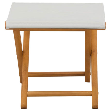 Havestol 2 pcs Massiv Eucalyptus Træ Cremefarvet