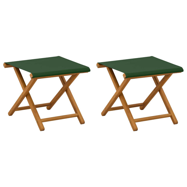 Havestol 2 pcs Massiv Eucalyptus Træ Grøn