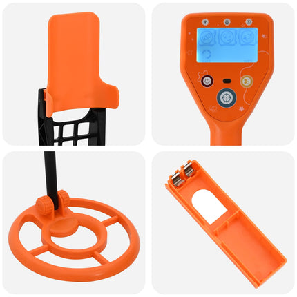Metaldetektor med LCD-Display 2 Modeller 19 cm Spole Gul