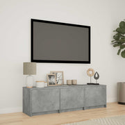 TV-bord med LED BetonGrå 140 x 34 x 40 cm Konstrueret træ