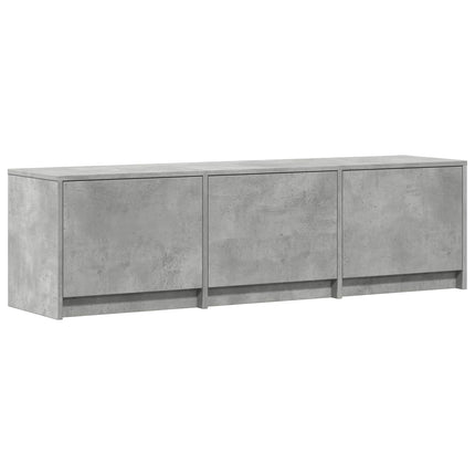 TV-bord med LED 140x34x40 cm BetonGrå Konstrueret træ