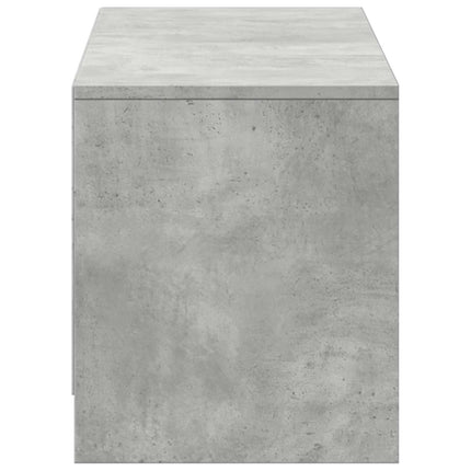 TV-bord med LED 140x34x40 cm BetonGrå Konstrueret træ