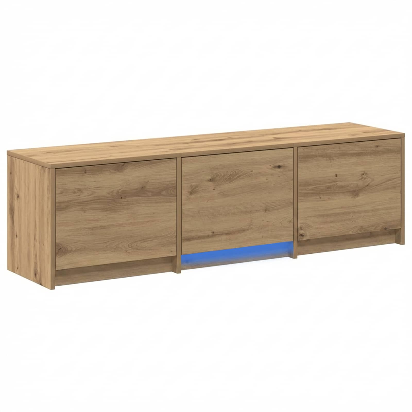 TV-bord med LED Artisan eg 140 x 34 x 40 cm Konstrueret træ