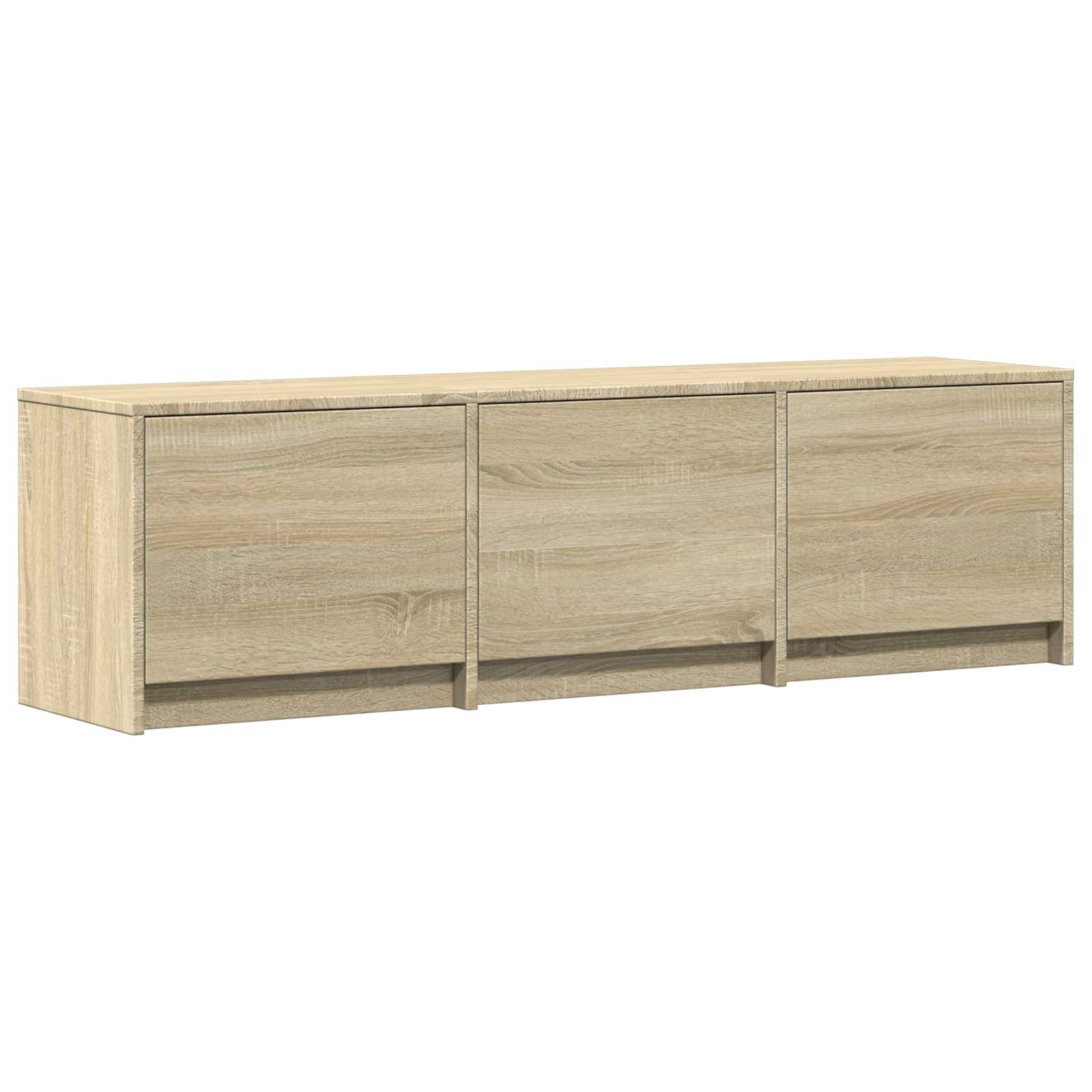 TV-bord med LED Sonoma eg 140 x 34 x 40 cm Konstrueret træ
